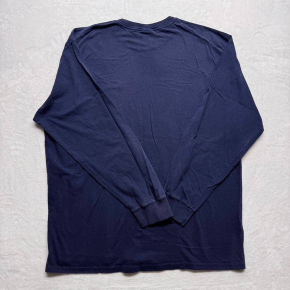 Vintage Polo Ralph Lauren Mens Long Sleeve T Shirt Blue‎ XL Cotton Made USA - Picture 8 of 8